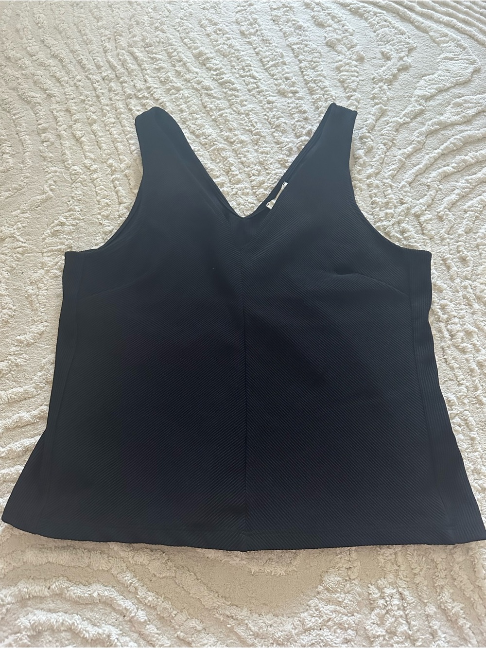 H&M Black Ribbed V-Neck Tank Top